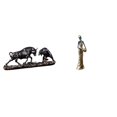 thumbnail image 1 of Escultura Moderna De Toro Y Dama Tribal Africana De Feng Shui, Figura única De Animal Y Mujer Para Escritorio, Decoración Del Hogar, Regalo De Cumpleaños, Hoteles, 1 of 8
