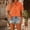 A1_Orange, variant on Women's Waffle Button Down Collared Shirt Short Sleeve Casual Blouse Loose Fit Lightweight Waffle Knit Gauze Shirts Summer Dressy Casual Office Work Blouse Business Camping Clothes Black L