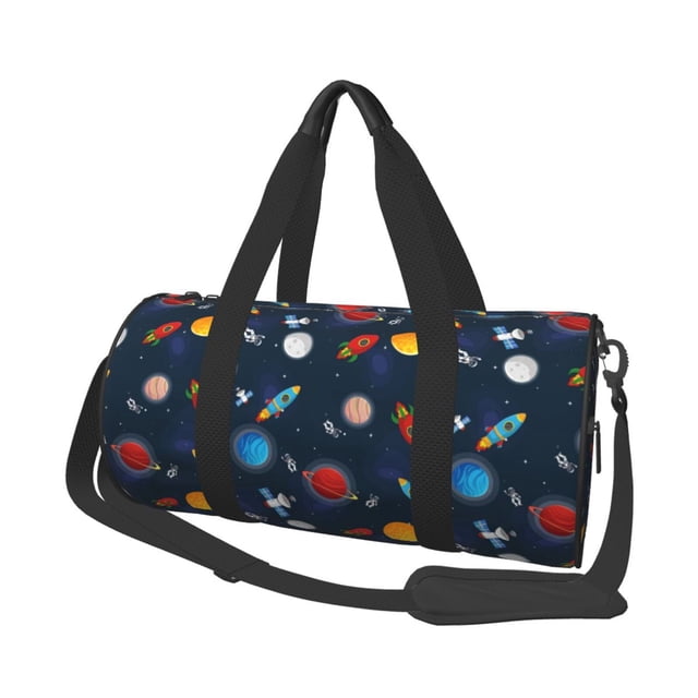 Easygdp Space Cartoon Bolsa de Viaje, Bolsa de Mano, Bolsa de Gimnasio, Bolsa de Equipaje para Viaje
