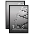 thumbnail image 1 of Americanflat 12X18 Poster Frame With Polished Plexiglass - Set Of 2 - Streamline Collection - Thin Border Picture Frame For Wall Display - Hanging Hardware Included - Black, 1 of 5