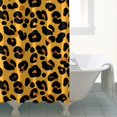 thumbnail image 4 of Yellow and Black Of Leopard Print Shower Curtain 72"x84" ,Bathroom Decorative Shower Curtains Set with 12 Hooks,Modern Waterproof Washable Shower Curtain, 4 of 6