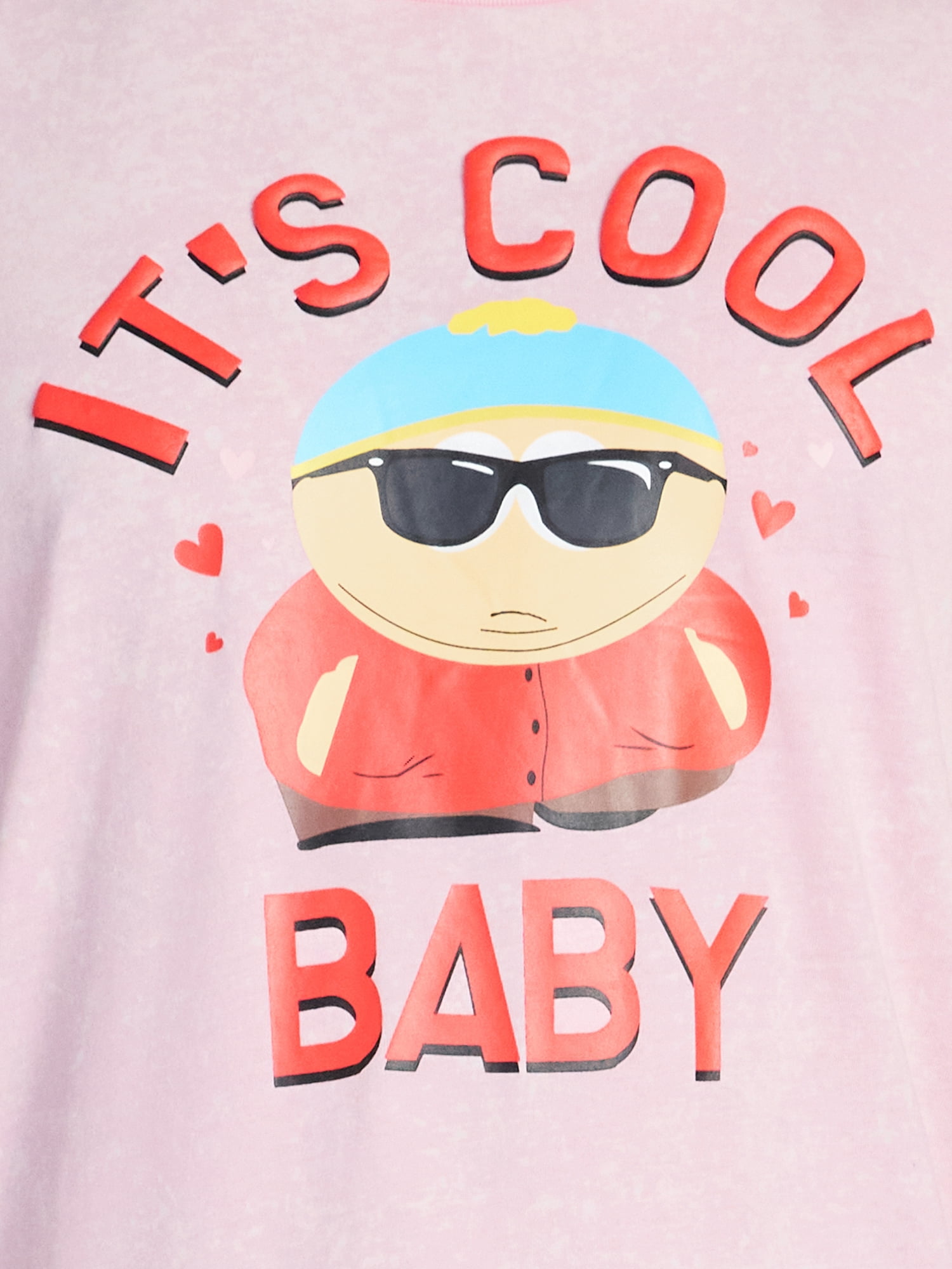 South Park, Men's & Big Men's Valentine's Day Graphic Tee, Cartman Hearts, Sizes XS-3XL