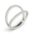 thumbnail image 3 of 14k White Gold Diamond Split Band Ring (1/4 cttw) Size 7.5, 3 of 4