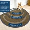 thumbnail image 2 of Buganda Half Round Door Mat, Heavy Duty Rubber Entrance Mat, Low Profile Dirt Trapper Doormat Outside, 36" x 24", Brown, 2 of 7