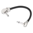 thumbnail image 1 of Guitar Patch Cable, Portable Easy Installation 6.35mm Dual Right Angle Effect Pedal Wire  For Playing, 1 of 8