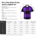 thumbnail image 4 of Picia Purple Buffalo Plaid Gentle Cotton Regular Fit Short Sleeve Casual Hawaiian Shirt for Men-Small, 4 of 9