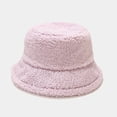 thumbnail image 2 of Women's Bucket Hats Winter Fluffy Cow Print Bucket Hats Women Outdoor Warm Sun Hat Soft Velvet Fisherman Cap Lady Panama Female, Women's Accessories Bucket Hats, 2 of 6