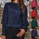 thumbnail image 1 of Ropa urbana para mujer,Camiseta de verano de manga larga con cuello redondo para mujer, informal y cómoda, de tejido suave y transpirable, ideal para el hogar o el trabajo, sopatenor, 1 of 7