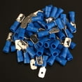 thumbnail image 2 of 100 piezas de terminales de cable de empalme rápido con aislamiento macho y hembra, conectores de crimpado de cable (azul), 2 of 4