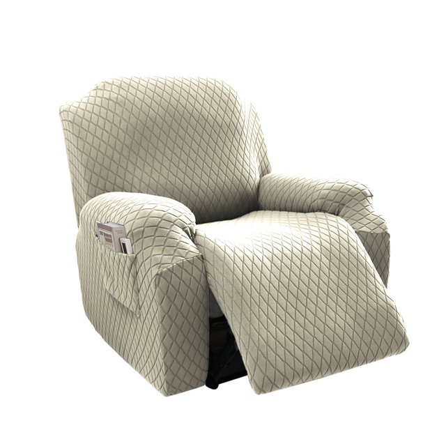 Nvzi Funda de sofá elástica de jacquard para sofá de 1 plaza, funda para sillón reclinable, fácil de instalar, lavable, protector de sofá (beige)