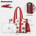 thumbnail image 5 of Teacher Tote Bag,White Background Football Helmets Pattern Teacher Utility Tote Bag,Large Work Tote Bags for Women with Multiple Pockets,Top Zipper Closure,13.8x10.6x6.7 Inch, 5 of 5