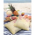 thumbnail image 3 of Pack of 2 Outdoor Pillow Covers, Japanese Pink Cherry Blossoms Floral Yellow Waterproof Square Throw Pillowcase Cushion Decorative Pillow Covers for Couch Patio Tent, 26x26 in, 3 of 6