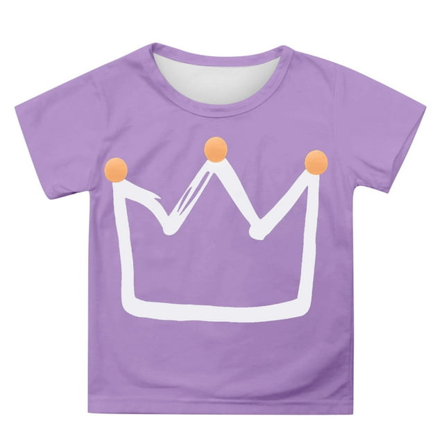 Sunnyoo T-Shirt Graphique pour Grands Garçons, T-Shirt à Manches Courtes Confortable, Violet