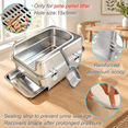 thumbnail image 4 of Medium Pull-out Sifting Stainless Steel Cat Litter Box With Lid For Pine Pellets, 4 of 5