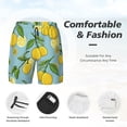 thumbnail image 5 of Gaeub Lemon Mens Swim Trunks Stretch Beach Shorts Quick Dry for Men Swim Shorts Swimwear with Pockets- X-Large, 5 of 9