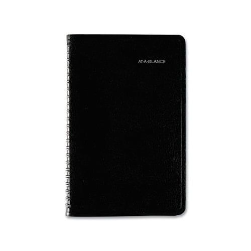 Block Format Weekly Appointment Book 8.5 x 5.5, Black, 2022