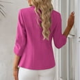 thumbnail image 4 of Women's Business Casual Blazer 3/4 Sleeve Unstructured Lightweight Office Jacket for Professional Wear, 4 of 7