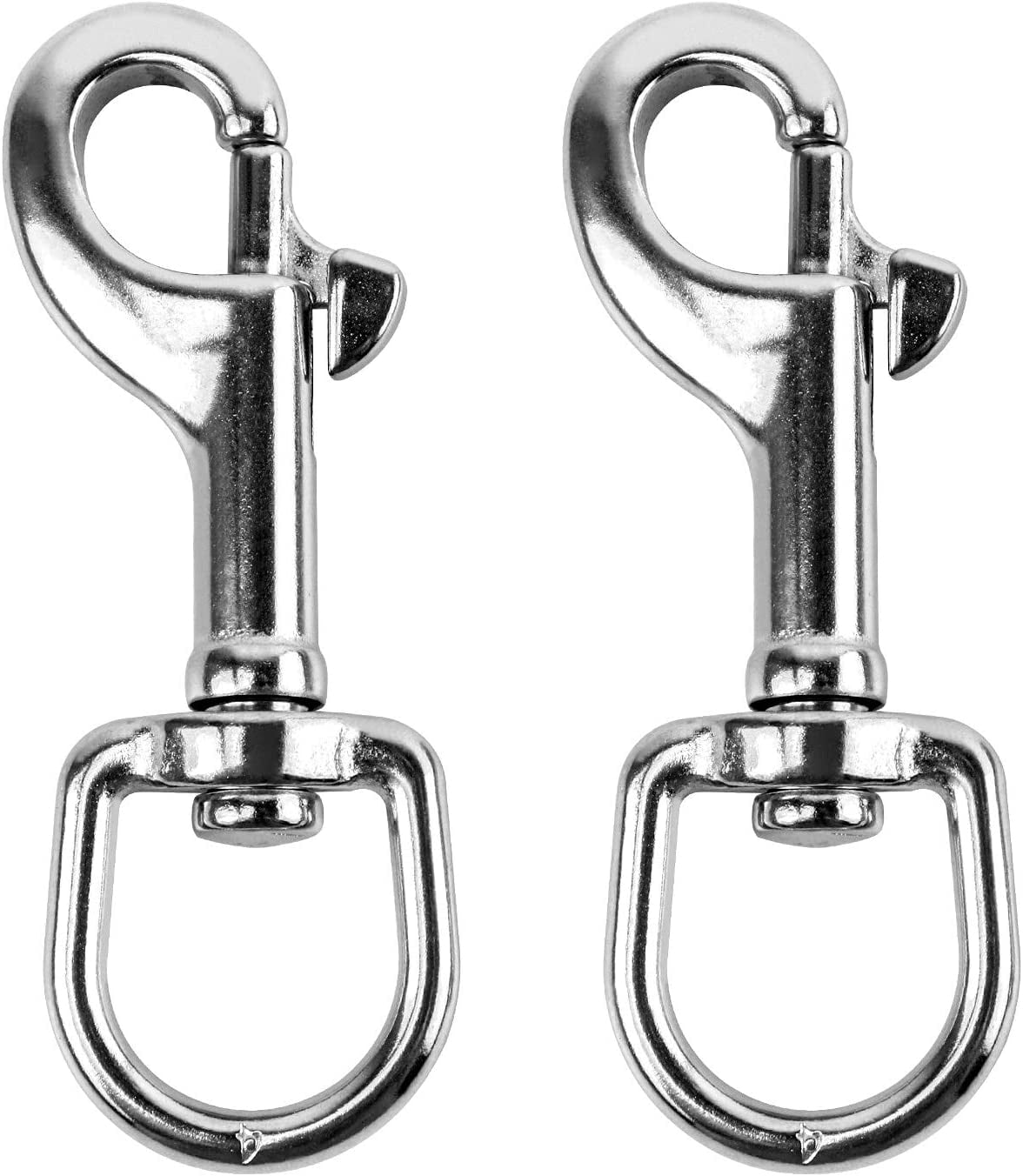 31/2"Swivel Eye Bolt Snap Hook, 2Pcs, 316 Stainless Steel Single Ended