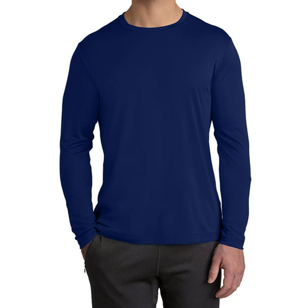 Galaxy by Harvic - Men's Moisture Wicking Long Sleeve Performance Crew ...