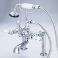 thumbnail image 5 of Water Creation F6-0006-01-AX Vintage Classic 7 in. Spread Deck Mount Tub Faucet - Chrome, Silver, 5 of 5