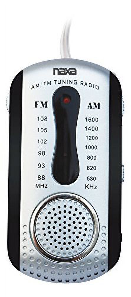 Naxa Electronics NR-721 AM/FM Mini Pocket Radio with Built-In Speaker, Black - image 4 of 4