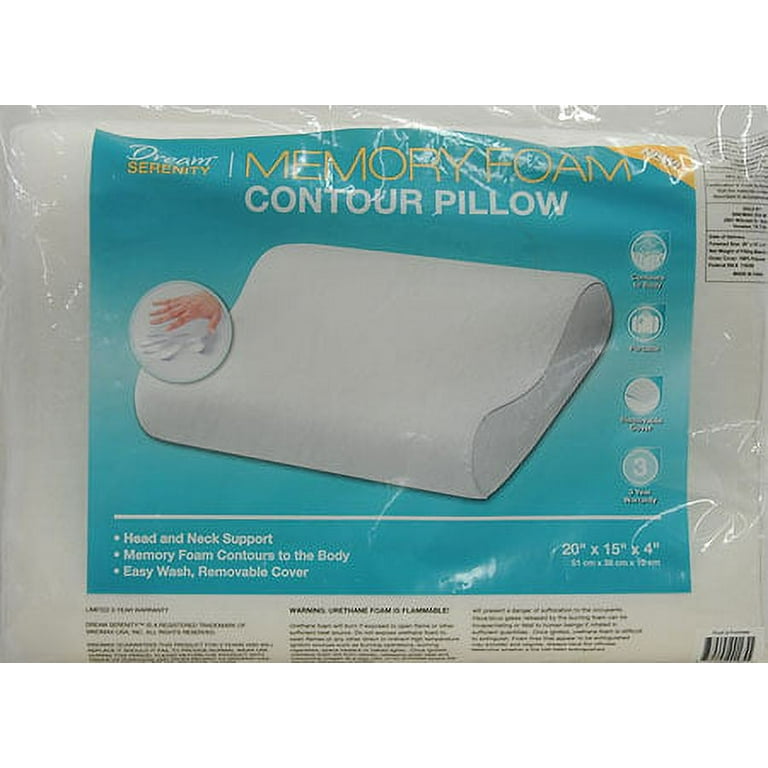 Mainstays Memory Foam 20 x 15 Contour Pillow 1 Each Walmart