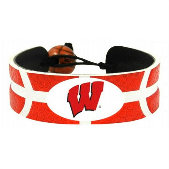 Wisconsin Badgers Team Color Basketball Bracelet
