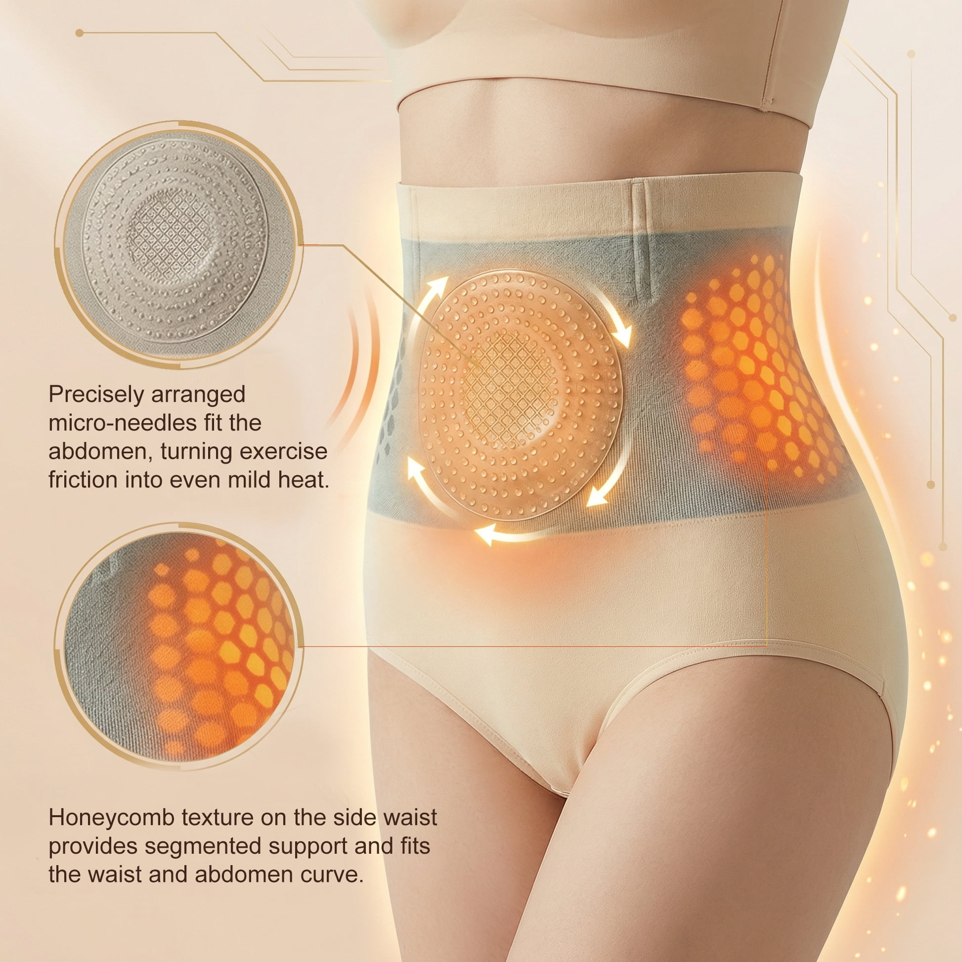Abcomgle 3 Pcs 2026 4-in-1 Micro-Particle Sculpting & Fat Burning Effect Effect Shorts, Thermogenic Effect Sculpting Shorts