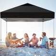 thumbnail image 3 of Ataucjin 10x10 Ft Pop Up Canopy Tent, Portable Commercial Canopy with Vented Top Roller Bag,1 Removable Sidewall, 4 Sandbags, 4 Ropes and 8 Tent Stakes, Easy Outdoor Sun Shade for Events, Parties, 3 of 7