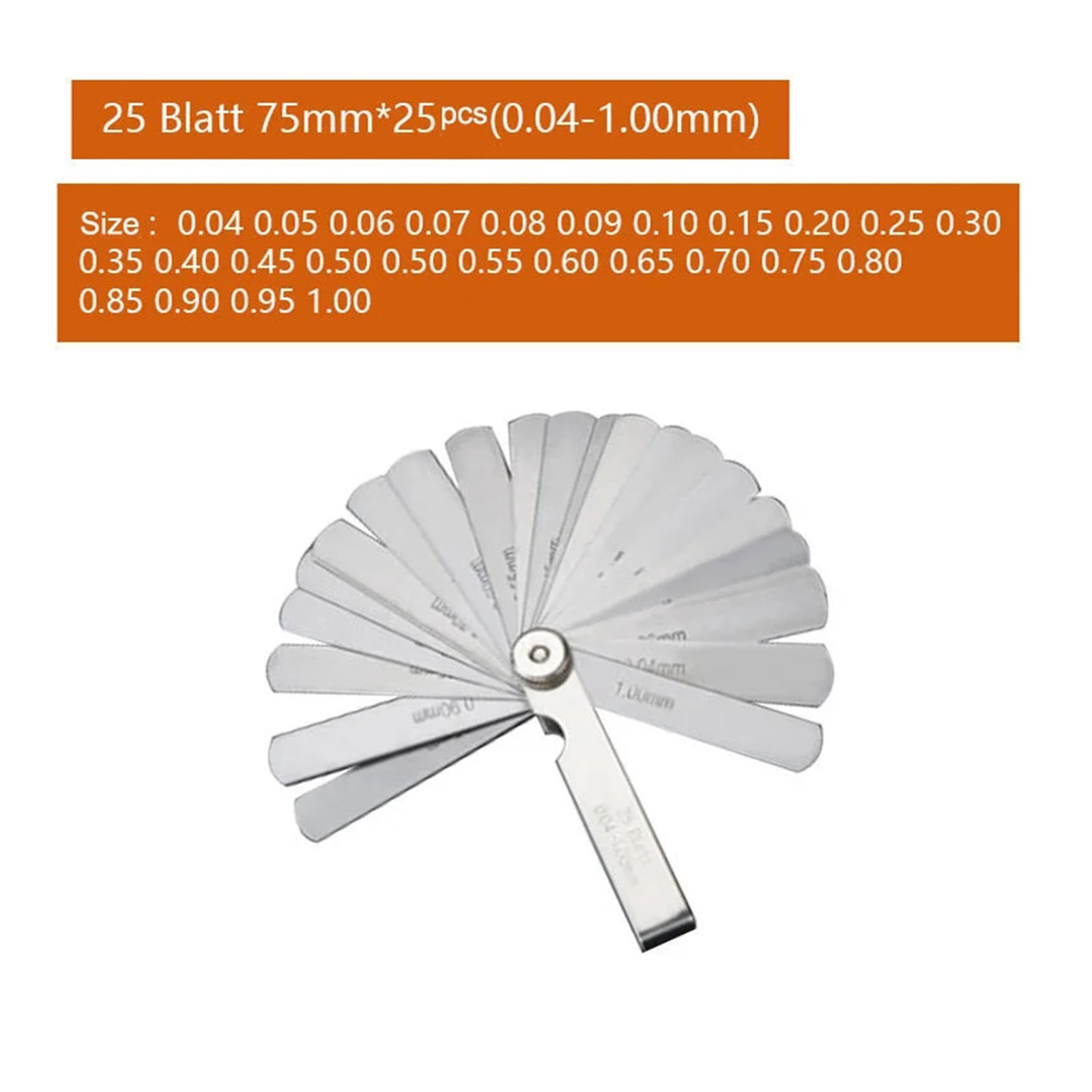 14/20/25/32pcs Sheet Feeler Gauge Inch MetricThickness Gauge Blade Gap Filler Tappet Valve Thickness Measurement Layout Tool ,Corrosion-Resistant