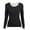 Black, variant on GJSYRH Thermal Underwear Women Top Plus Size Thermal Underwear Top with Compression Function and for Cold Weather