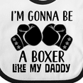 thumbnail image 4 of Inktastic Boxer Like Daddy Boxing Boys or Girls Baby Bib, 4 of 4