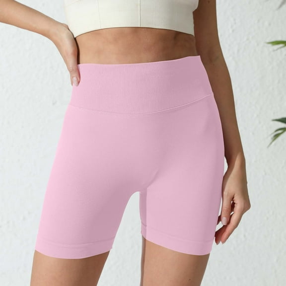 Njagoc3 Womens High - Waisted Compression Biker Shorts - Stretch for Summer Workout & Athleisure