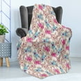 thumbnail image 4 of Anime Soft Flannel Fleece Blanket, Childish Pattern with Colorful and Happy Kawaii Characters Holding Pink Hearts Stars, Cozy Plush for Indoor and Outdoor Use, 50" x 70", Multicolor, by Ambesonne, 4 of 5