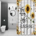 thumbnail image 4 of Farmhouses Sunflowers Shower Curtain for Bathroom Decor, You Are My Sunshine Floral Wood Grain Waterproof Fabric Shower Curtain, 36"x78" Set with 12 Hooks, 4 of 9