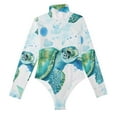thumbnail image 2 of Turtles Women's Mock Turtle Neck Long Sleeve Tops Bodysuit Jumpsuit One Piece Leotards Shirt, 2 of 8