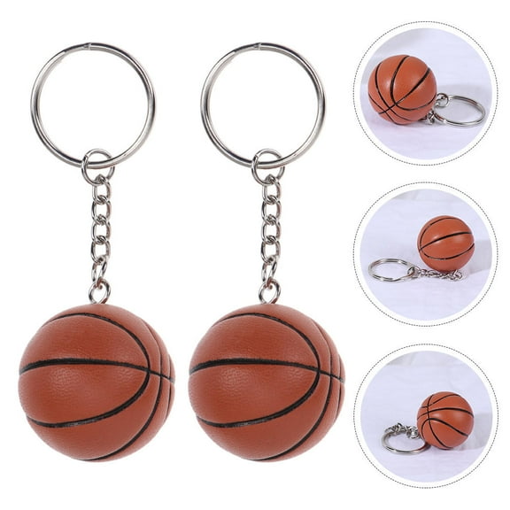 GOOHOCHY Small Basketball Keychains Orange 2Pcs 1.4In
