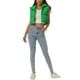 thumbnail image 2 of Chaleco acolchado ligero de mujer INSPIRE CHIC con cuello alto y cremallera, chaleco corto, color verde M, 2 of 6