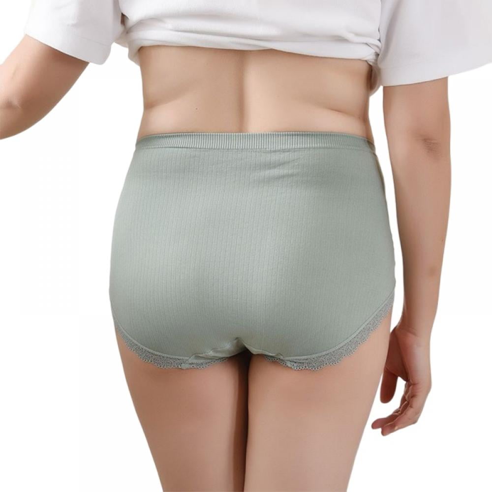 Xmarks Womens Nylon Lace Trim Underwear High Waist Breathable Soft Stretch  Full Coverage Brief Panty(4-Packs) - Walmart.com