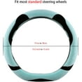 thumbnail image 4 of Fluffy Steering Wheel Cover D Shape, Cute Fuzzy Steering Wheel Cover Soft Universal 15 Inch, Mint Green, 4 of 8