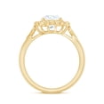 thumbnail image 2 of Rosec Jewels Flower Engagement Ring - Lab Created Diamond Halo Ring - EF-VS Quality Certified, 14K Yellow Gold, US 4.00, 2 of 8