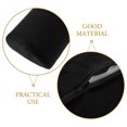 thumbnail image 3 of CHICHUMID Elastic Knee Pillow Black Ergonomic Half-Round Bolster Pillow for Comfortable Waist and Legs, 3 of 8
