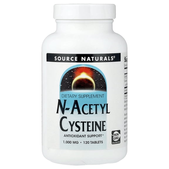Source Naturals N-Acetyl Cysteine, Antioxidant Support*-  1,000 mg 120 Tabs