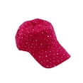 thumbnail image 1 of Glitzy Game Sequin Trim Baseball Cap  - Fuschia, 1 of 1