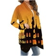 thumbnail image 6 of WFJCJPAF 2024 New Halloween ! Halloween Sweaters for Plus Size,Women's Halloween Fashion Printed Long Sleeved Cardigan Jacket - Orange XL, 6 of 6