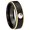 Black And Gold Step Edge, variant on 8-Ball Dome Black And Rose Gold Tungsten Wedding Ring 10MM