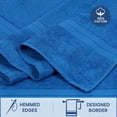 thumbnail image 2 of Casa Lino 2Pc Premium Bath Sheets (Extra Large) for Adults (72" x 36") - 100% Cotton, 400GSM, Ultra Absorbent (Mykonos Blue), 2 of 7