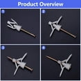 thumbnail image 4 of Drywall Anchor Kit with Screws - 100 Pcs Drywall and Hollow-Wall Anchor Assortment Kit, Self-Drilling Hollow Wall Anchor, Nylon - Plastic Wall Anchor Hooks and Hollow-Door Toggle Anchor (White), 4 of 5