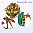 thumbnail image 3 of Outdoor Metal Wall Art, Large 16 in /40.6 cm Moon and Sun Design, Unique Garden Decor for Patios, Fences, and Outdoor Spaces, Long-lasting Rust-Resistant Iron with Star Accents, 3 of 5
