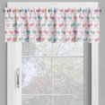 thumbnail image 2 of Ambesonne Easter Valance Pack of 2, Horizontal Rabbits Motif, 54"X12", White Multicolor, 2 of 5